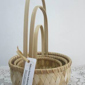 Bamboo flower basket. Set of three.